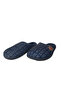 Men's Navy Blue - Gray - Black Patterned Orthopedic Sole Daily Indoor Slippers Gzeer202-302 - 2
