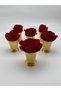 6-Piece Gold Presentation Rose Bucket, Coffee Presentation, Rose Bucket for Groom's Coffee Set (Without Flowers) - 3