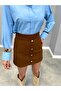 Gold Buttoned Mini Skirt - 5