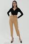 Light Brown Atlas Trousers with Belt