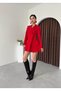 Rochie jachetă plisată cu cravată laterală - 3