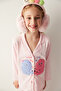 Girl's Warm Hug Pink Pajama Set - 5