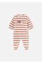 Baby Girl Striped Jumpsuit Dusty Rose 2780