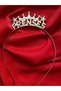 1 Piece Gold Princess Written Metal Party Crown Birthday Colorful Party Crown