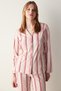 Colored Stripes Shirt Pants Multicolor Pajama Set - 3