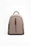 Coffee Yellow - Brown Plaid Line Square Women's Backpack Sp901 - 4