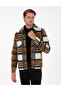 Brown Classic Lapel Double Pocket Knitted Shirt Jacket 50298601-Vr163