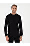 Black Regular Fit Crew Neck Basic Sweatshirt 50298968-Vr046