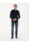 Navy Blue Regular Fit Crew Neck Basic Sweatshirt 50298968-Vr033 - 4