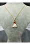 Gold Christmas Pine Tree Figured Necklace - 2