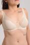 Glamour 109-b Underwire Tulle Detailed Unassisted Minimizer Gathering Bra Skin - 4