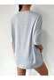 Unisex Print Detailed Oversize Simple T-shirt - 3