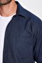 Men's Regular Fit Classic Cut Cotton Single Pocket Dobby Winter Lumberjack Navy Blue Shirt - 3