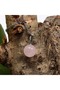Pink Quartz Steel Stone Necklace - 10 mm