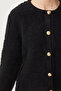 Black Knitwear Boucle Jacket - Lyy0053 - 3