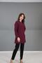 O-Neck Long Sleeve Blouse- Plum