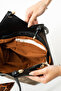 Women's Zippered Suede Scarf Detailed Shoulder Strap Bag - 5