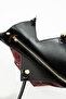 Women's Zippered Suede Scarf Detailed Shoulder Strap Bag - 4