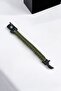 Bracelet Compass Magnesium Stick Warning Whistle Khaki Color Bracelet - 2