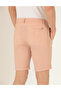 Orange Slim Fit Elastic Waist Striped Lace Bermuda Shorts 50264862-Vr051 - 7