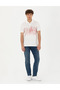 Ecru Slim Fit 100% Cotton Buttoned Polo Collar T-Shirt 50264853-Vr019 - 4