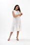 Crystal Linen Sleeveless Women's Loose Dress - Ecru - 5