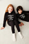 Unisex Children's Wonderful Kid Slogan Printed Pajama Set - 5