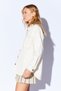 Natural Gabardine Washed Double Pocket Oversize Women's Outer Shirt with Stitching Detail Ek100169415 - 8
