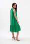 Crystal Linen Sleeveless Women's Loose Dress - Green - 7
