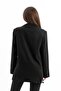 Back Double Slit Linen Jacket - Black - 7