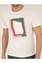 Ecru Slim Fit Printed Crew Neck T-Shirt 50263922-VR019 - 6