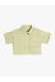 Crop Shirt Short Sleeve Scalloped Detailed Cotton - 4