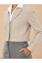 Beige Striped Crop Jacket 50273066-VR011 - 6