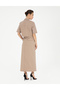 Beige Slit Detailed Woven Skirt 50284030-Vr011 - 4