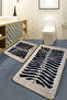 Mais Dolce Brown 60X100 50X60 Non-Slip Base 2-Piece Bathroom Mat Set - 2