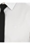 White Shiny Satin Slim Fit Long Sleeve Basic Shirt 50286102-Vr013 - 7