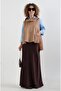 Bitter Brown Tok Satin Maxi Skirt - 4