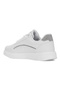 Women's White Lace-Up Orthopedic Silvery Comfortable Lightweight Sneaker Stylish Daily Walking Sneakers - 7