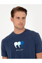 Navy Blue Slim Fit Crew Neck T-Shirt 50290643-Vr033 - 2