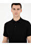 Black Slim Fit Buttoned Polo Collar T-Shirt 50291912-Vr046 - 2