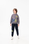 We Run the City Printed Leg Print Detailed Boys' Bottom-Top Tracksuit Set
