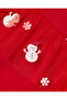 Penguin Printed Baby Christmas Outfit Tulle Jumpsuit Red - 2