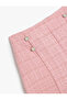 Pocket Detailed Elastic Waist Tweed Shorts - 3