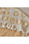 100% Cotton Indian Art Jacquard Double Bedspread Set Cream (240X260 cm) - 3