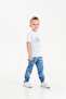 Planet Printed Boy's T-Shirt Top and Bottom Tracksuit Set - 2