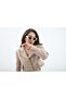 Double-Breasted Short Blazer Jacket with Lapel Pocket and Tassel Detail - Mink - 5