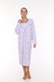 Mother, Combed Cotton Hospital Nightgown Two Yarn, Winter Oversize Comfortable Fit Nightgown - 2