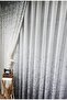Gray Anthracite Smoked Color Transitional Sprinkled Single Wing Tulle Background Curtain Left - 2