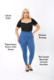 Women's Large Size High Waist Elastic Leggings Model Gathering Full Lycra Pants C608 - 3
