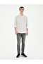 Black Linen Blend Slim Fit Long Sleeve Shirt 50283508-Vr046 - 4
